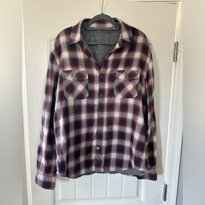 Vince Large Heavy Flannel - Large - Red, Chest Pockets